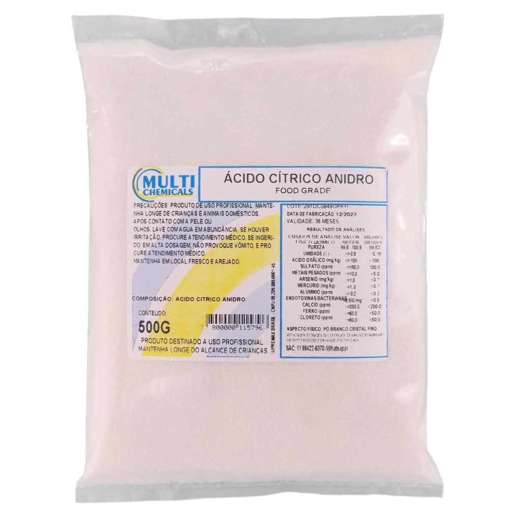 Acido Citrico- 500g - Conservante em Oferta na Shopee