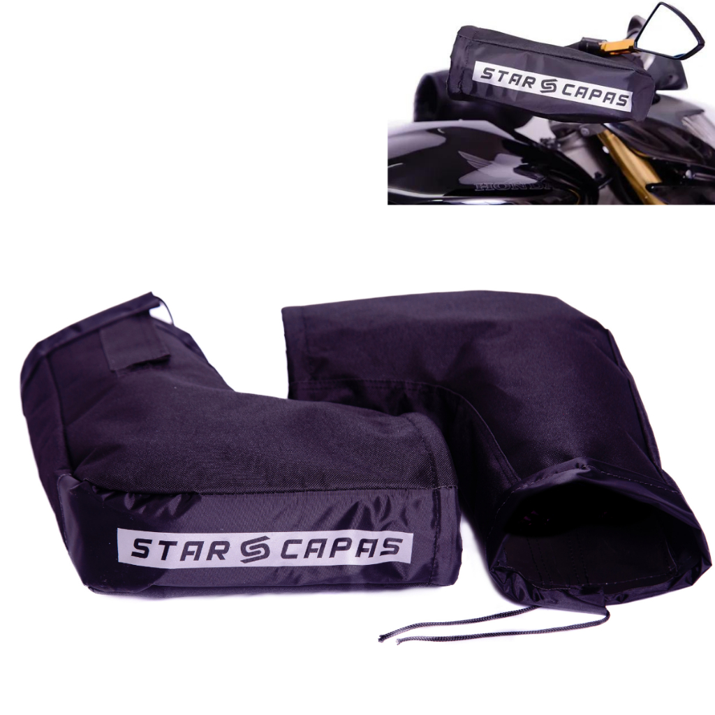 Luva Polaina De Guidão Star Capas Protetor De Mão Para Moto Frio Chuva Vento em Oferta na Shopee