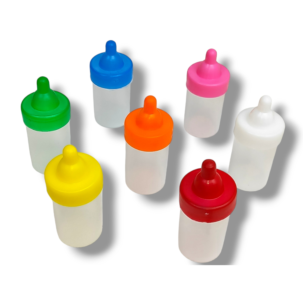 15 Unid Mini Mamadeira Lembrancinha Colorida Para Personalizar Kit Festa Aniversario Prenda novo em Oferta na Shopee
