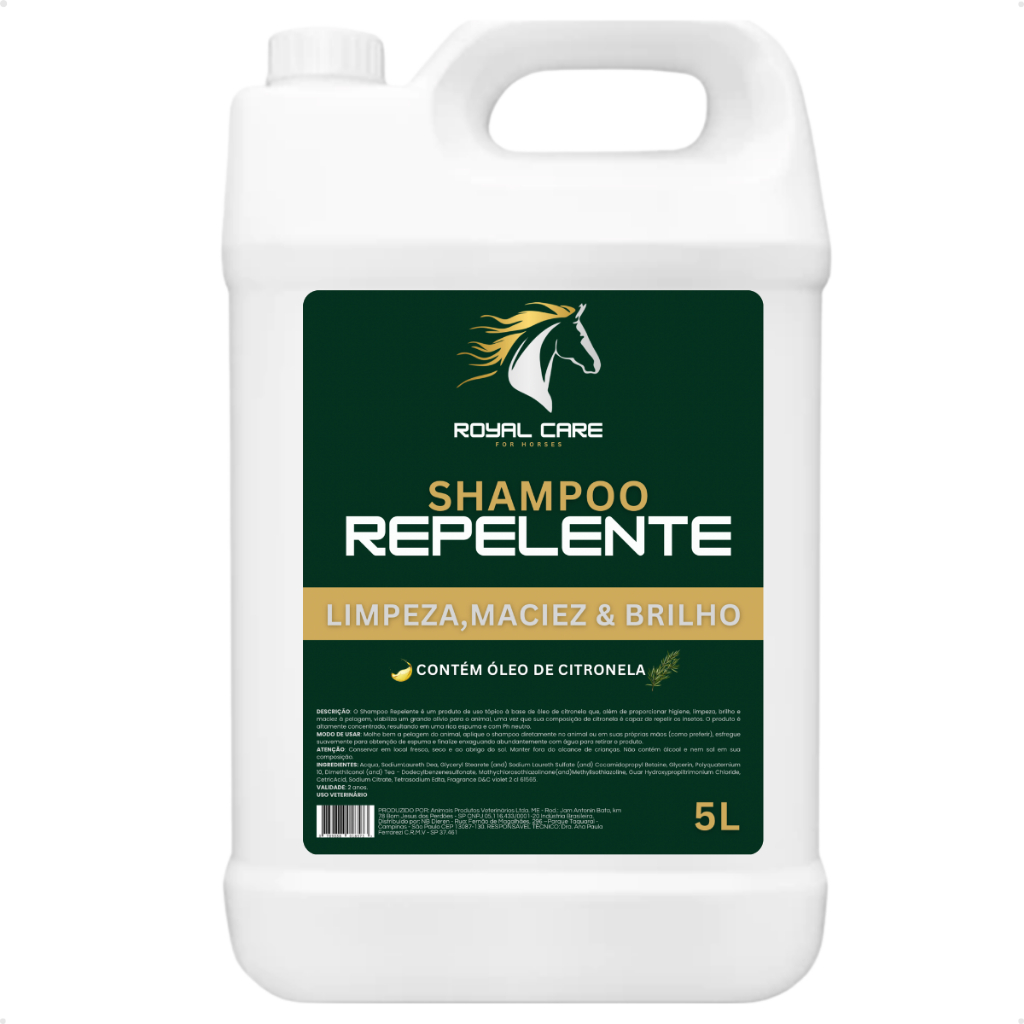 Shampoo Repelente Citronela 5l Para Cavalo Royalcare em Oferta na Shopee