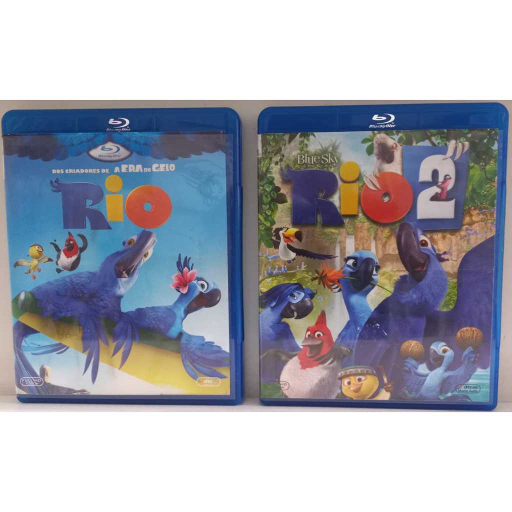 Bluray Rio + Rio 2 - (Filme Original de Locadora) - Leia a descrição.
