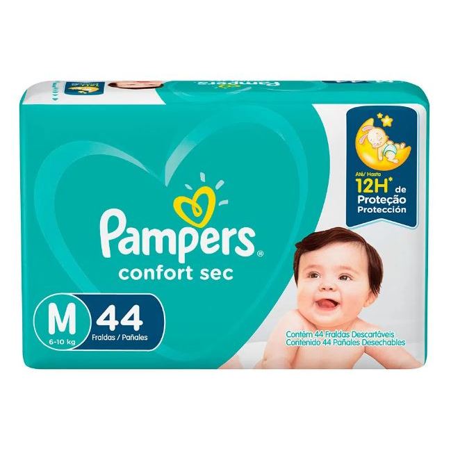 Fralda Descartável Confort Sec Máxima Absorção - Pampers em Oferta na Shopee