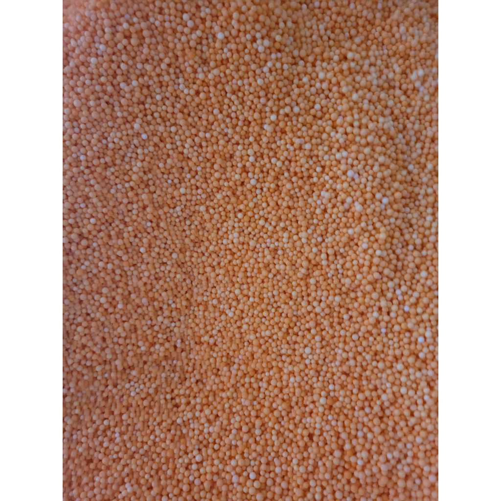 (COR LARANJA) 10 Pacotes 500Ml Isopor (perola) bolinha Slime Puff Artesanato