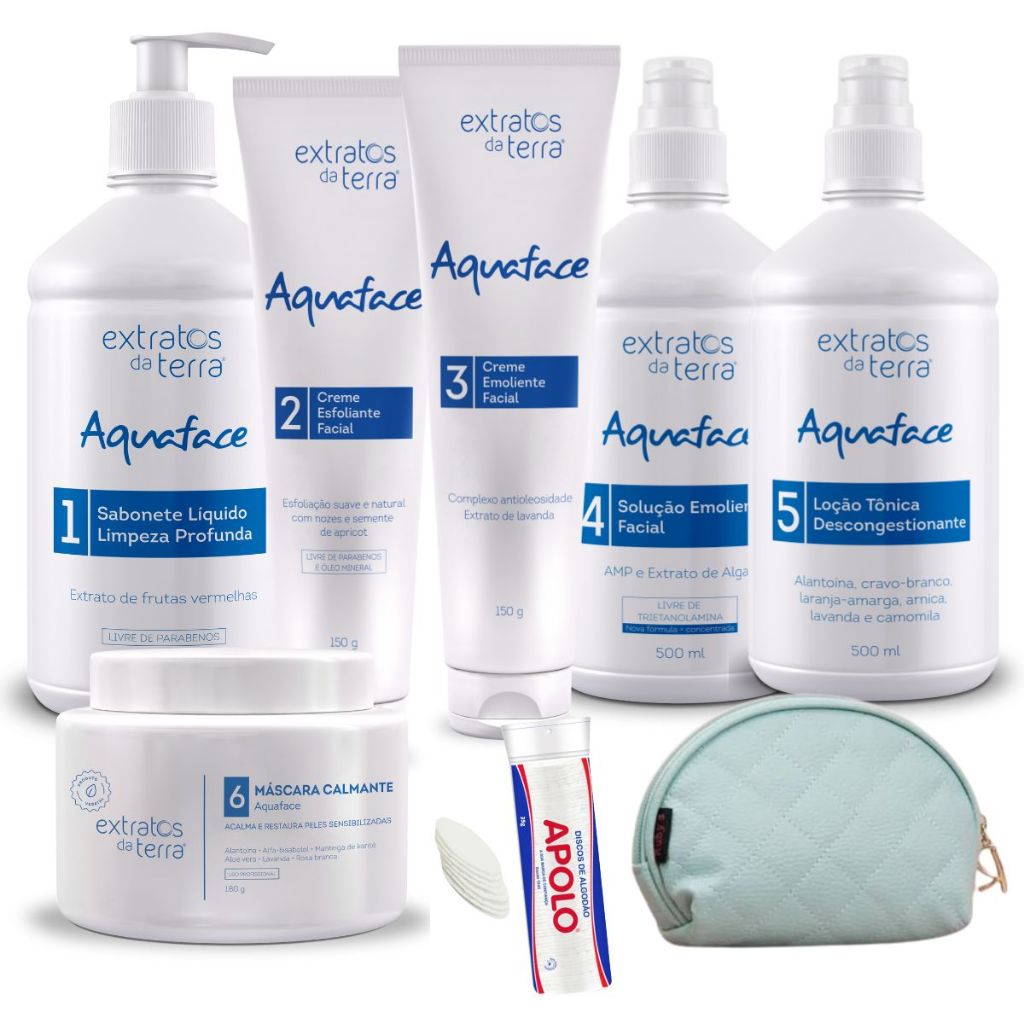 Kit Limpeza De Pele Profunda Completo Extratos Da Terra