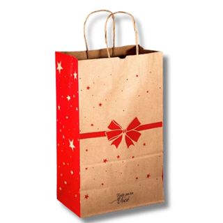 SACOLA KRAFT PARA PRESENTE LAÇO DIVERSOS TAMANHOS em Oferta na Shopee