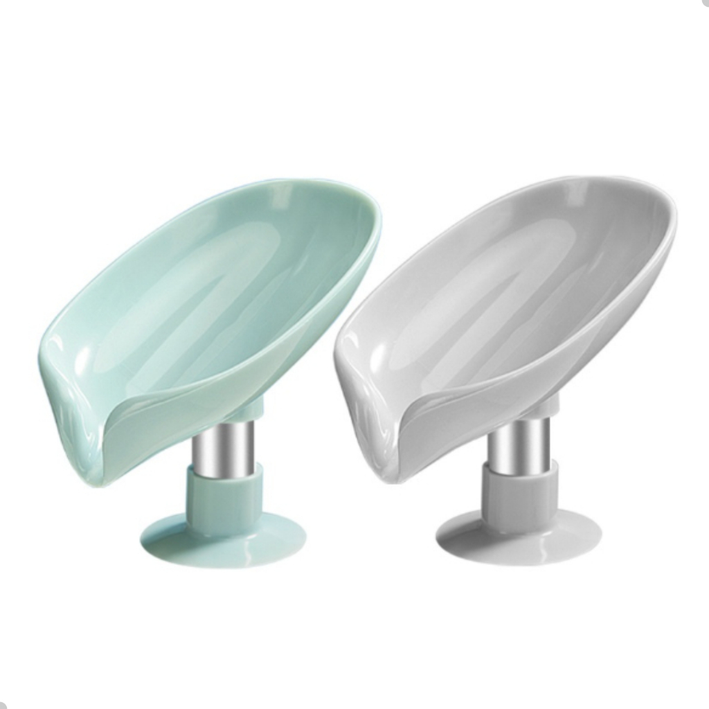 Saboneteira De Pia Banheiro Com Suporte Sabonete Formato Folha Ventosa Ajustavel RD1063 em Oferta na Shopee