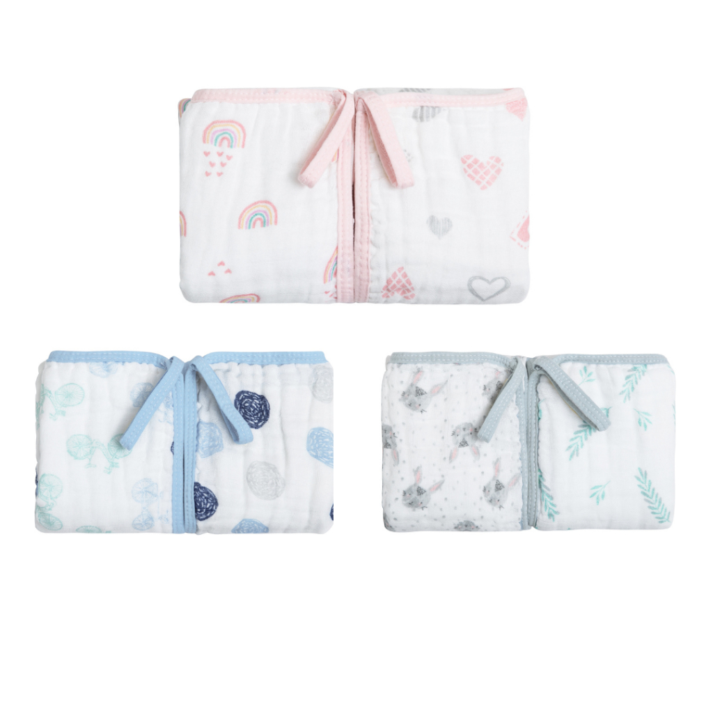 Paninho De Boca Papi Soft 40 X 40 Cm 02 Unidades c/ Prendedor de Chupeta