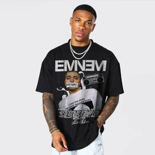 Camiseta Oversized Masculina Streetwear 100% Algodão Premium Bootleg Eminem
