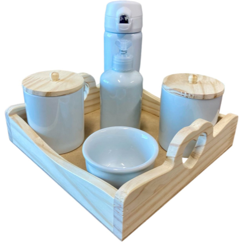 Kit Higiene Bebê Porcelana SEM PERSONALIZAÇÃO com Garrafa Térmica em Oferta na Shopee