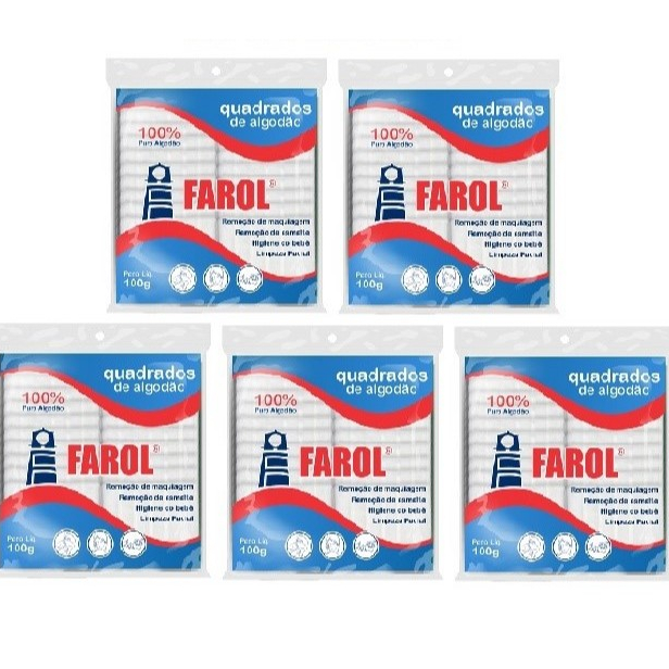 Algodão Quadradadinho 500g Farol - Kit 5 pacotes