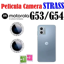 Kit (2 PCS)Películas Câmera STRASS MOTOROLA G53/G54 Protetor Da Lente Colorido
