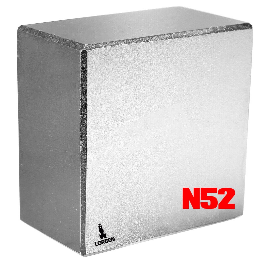 Ímã de Neodímio N52 Lorben Bloco 5x5x2,5cm Trava Super Forte em Oferta na Shopee