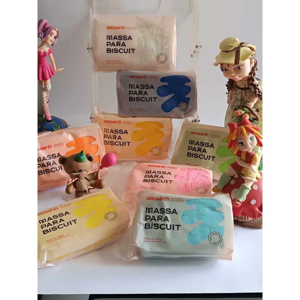 Massa para Biscuit Colorida Ink Way OFICIAL 20 x 900g em Oferta na Shopee