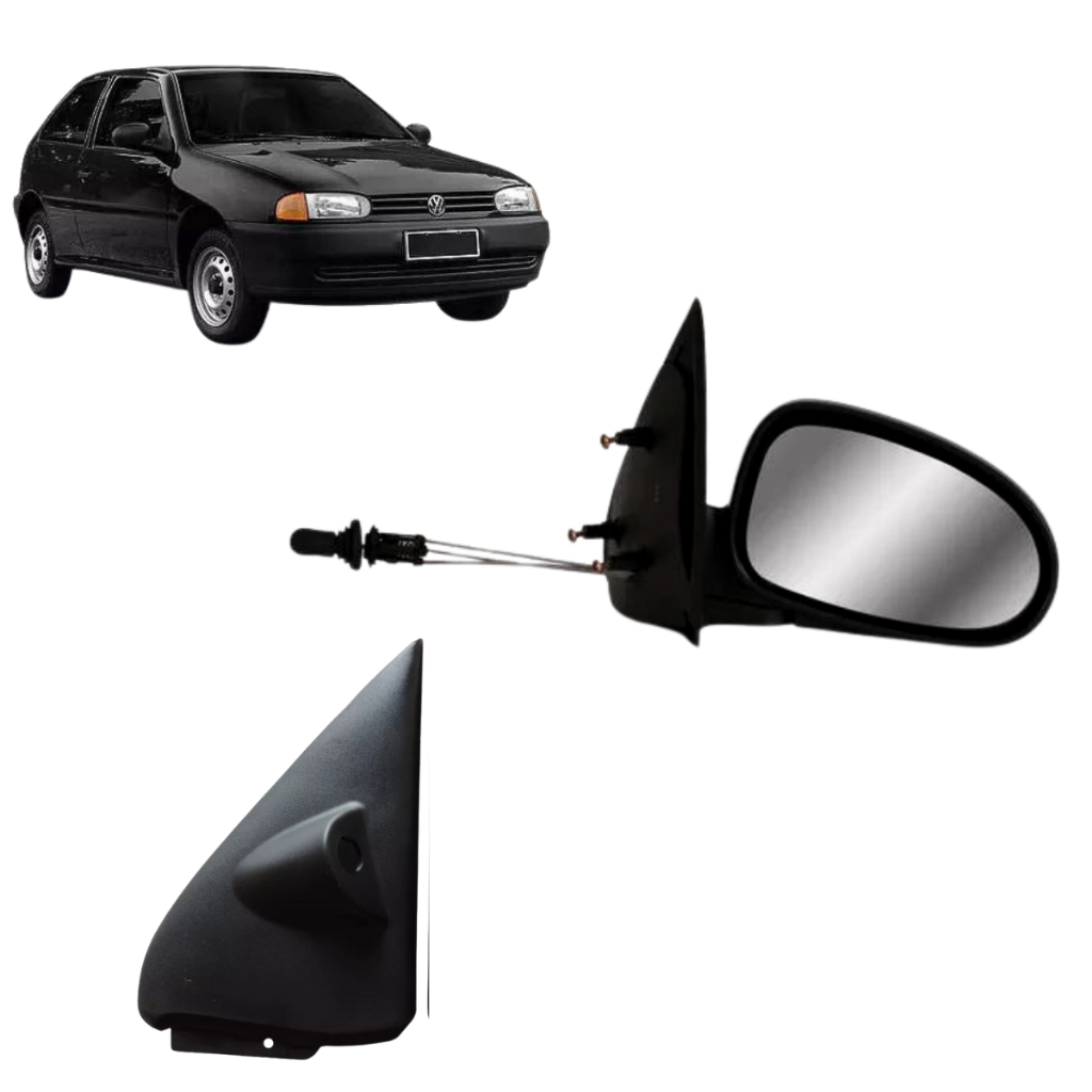 Par Retrovisor E Acabamento Interno Gol G2 Parati BOLA 2 Pts 1995 1996 1997 1998 1999 2000 2001 2002 com Controle · foto 2
