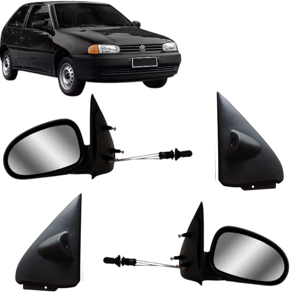 Par Retrovisor E Acabamento Interno Gol G2 Parati BOLA 2 Pts 1995 1996 1997 1998 1999 2000 2001 2002 com Controle