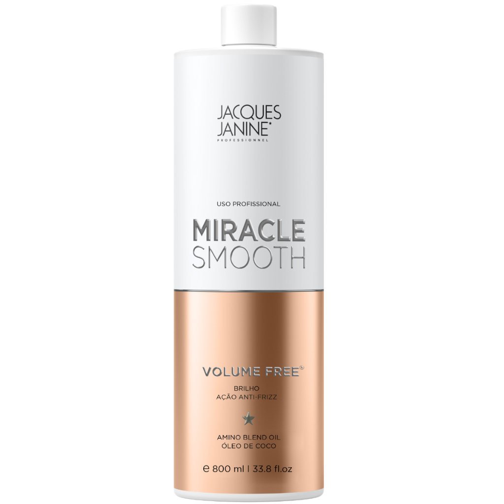 Volume Free Escova Tratamento Miracle Smooth Jacques Janine 800ml em Oferta na Shopee