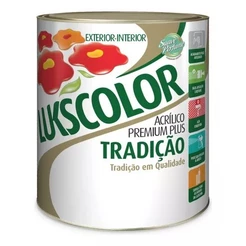 Tinta Latex Acrílica Lukscolor 900ml Perfumada Cor Branco Fosco Lavável Para Alvenaria/ Concreto