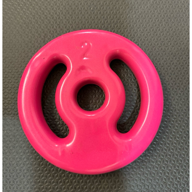 Anilha emborrachada 2kg rosa