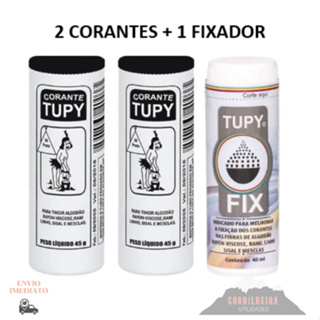 KIT Corante tingir roupas tingir tecidos pintar 2 Corante (tintol) + 1 Fixador Tupy VARIAS CORES em Oferta na Shopee