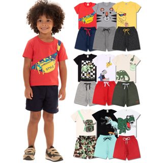Kit Sortido 20 Peças de Roupas Infantil Menino- 10 Camisetas + 10 Bermudas - Kit com 10 Conjuntos de Roupa Infantil em Oferta na Shopee