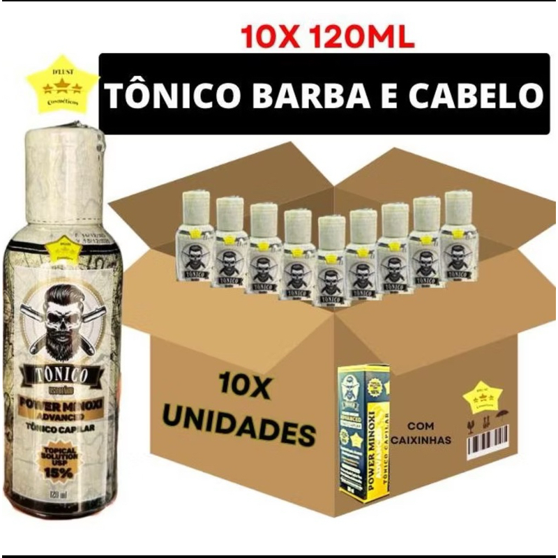 Kit 10 Tonico Power D’Lust Cabelo Barba120ml Kit 10 Tonico Power D’Lust Cabelo Barba120ml