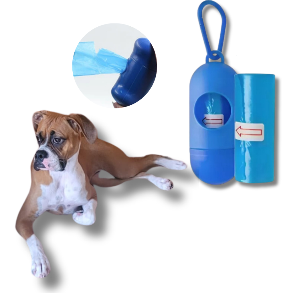 Cata Cocô Cápsula com saquinho  e 1 refil para passeios pets suporte formato osso ou redondo cata caca sortido