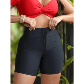 SHORT LIPO FEMININO MINI SUPLEX POWER MODINHA CINTURA ALTA  Zero Barriga Empina Seca Barriga Chapa