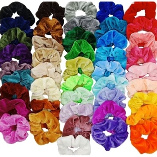 kit 30 unid. Xuxinhas Scrunchies de Veludo elástico de cabelo-DIVERSAS cores em Oferta na Shopee