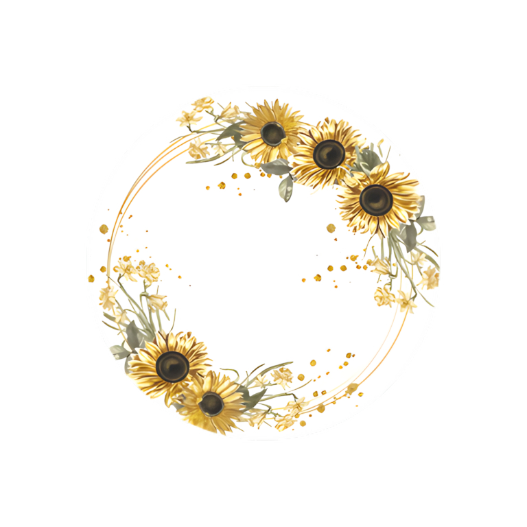 Painel Festa Infantil Redondo Girassol Gold + Arco, Suporte incluso. Fazemos personalizado com qualquer tema. Confeccionado em Lona fosca, impressão de alta resolução. cenário Circular p/ Decoração