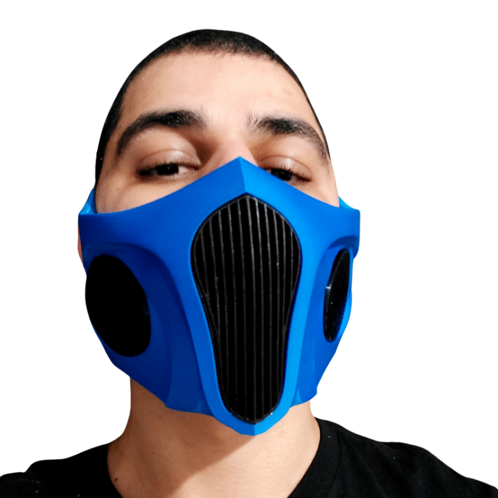 Máscara Subzero Mortal Kombat Fantasia Cosplay