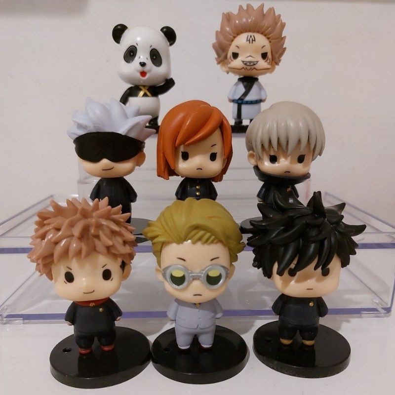 Boneco Jujutsu Kaisen miniatura decoração anime action figure fofo kawaii figura de ação coleção importados Satoru Gojo Yuji Itadori Megumi Fushiguro Ryomen Sukuna Nobara Kugisaki Kento Nanami Toge Inumaki Panda