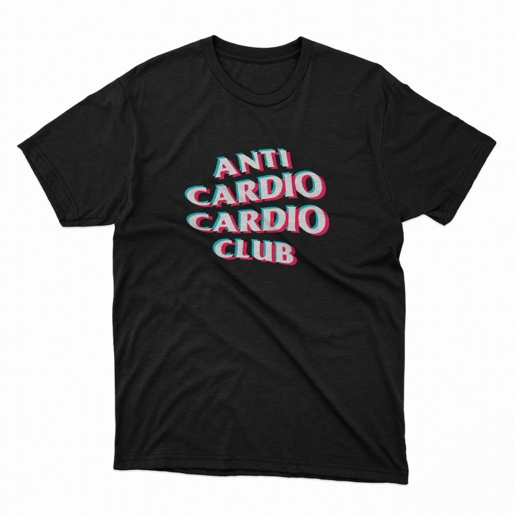 Camiseta Anti Cardio Cardio Club Academia Treino Unissex 100% Algodão Estampada