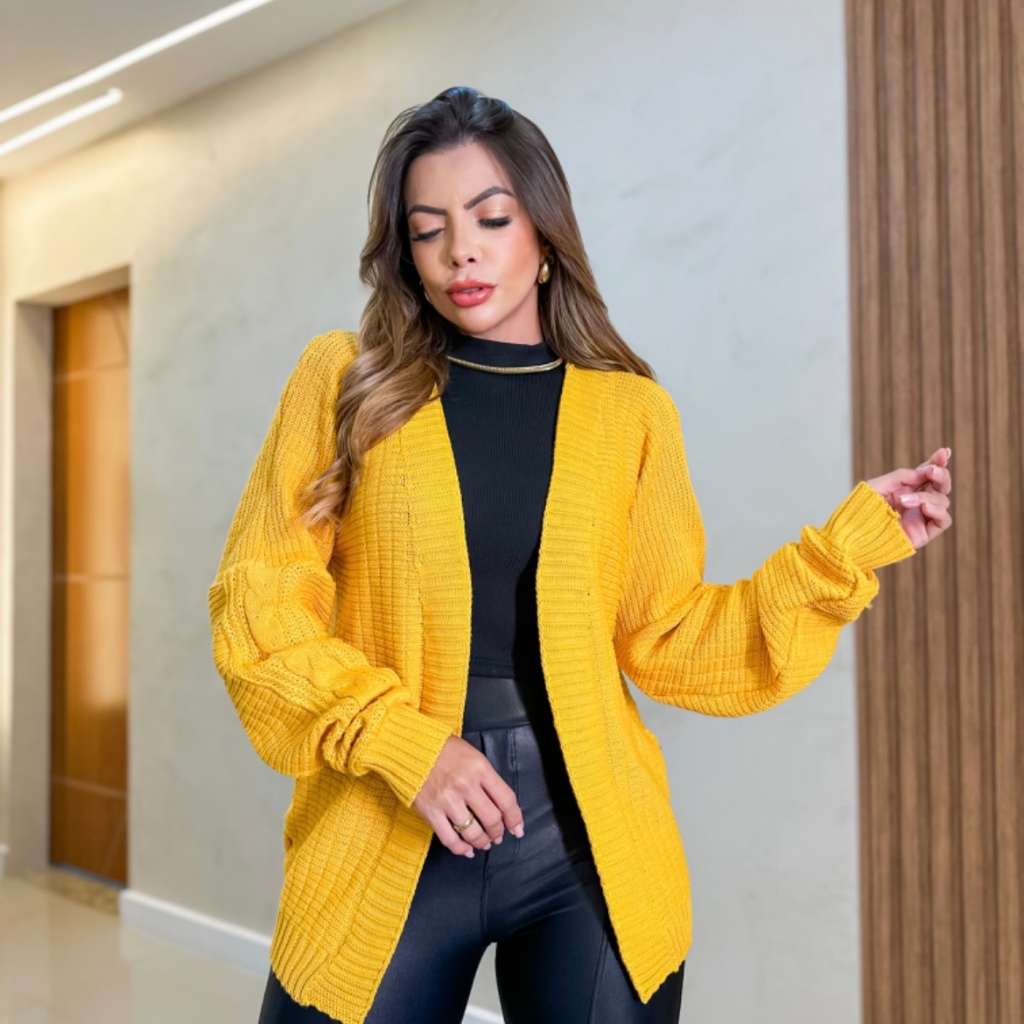 Cardigã feminino xadrez minimalista 2023 - casaco de tricô outono/inverno estilo INS