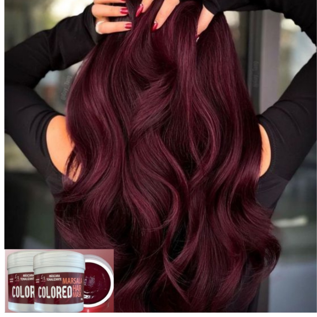 Máscara tonalizante - 300gr S/ Amônia marsala (vinho)- Eleita a melhor máscara Tonalizante- Nova Formula Rende 3x Mais em Oferta na Shopee