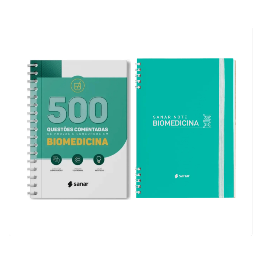 500 Questões Comentadas para Provas e Concursos em Biomedicina + Sanar Note - Biomedicina 2024