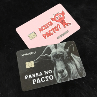 Adesivo para Cartão de Crédito/Débito Trevoso - Passa no Pacto - Bodinho - Diabinho - Gótico em Oferta na Shopee