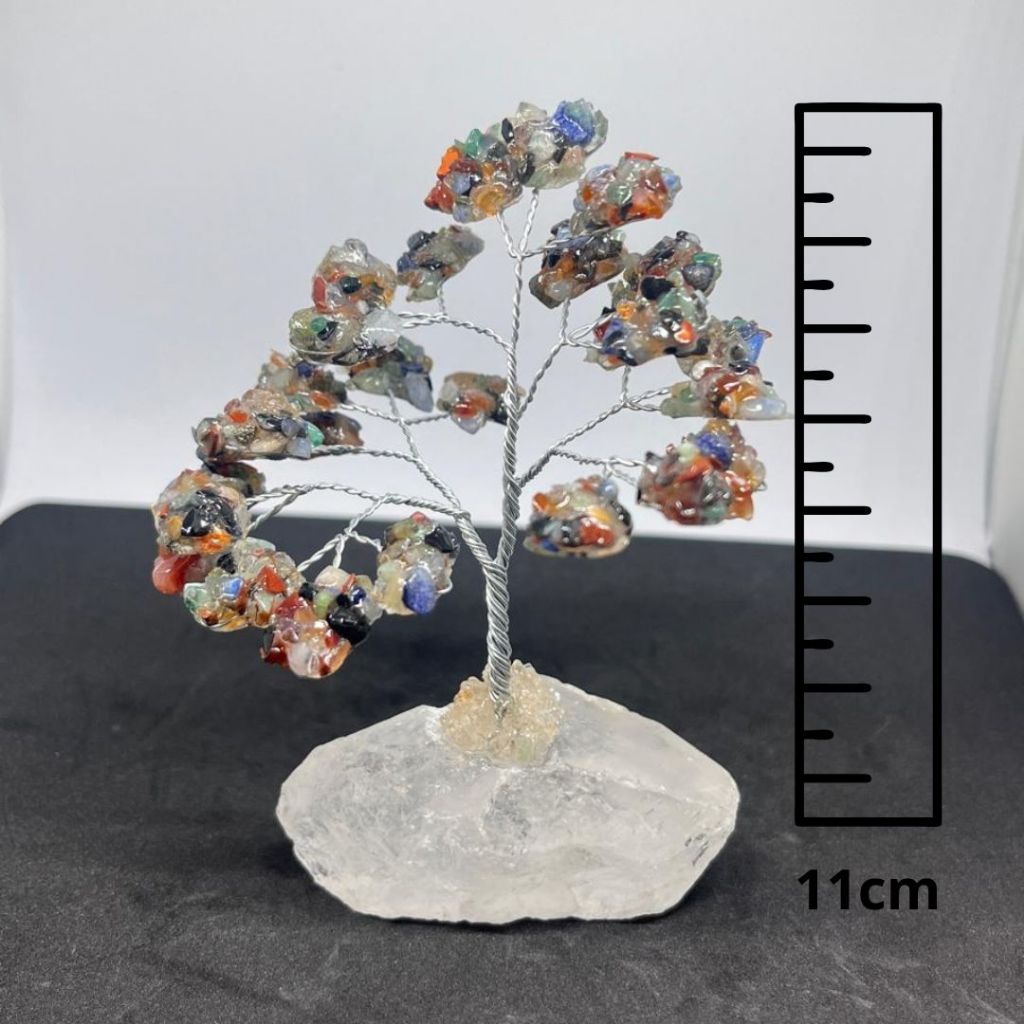 Árvore de Cascalhos de Pedras Naturais Na Base de Drusa de Cristal 10cm em Oferta na Shopee