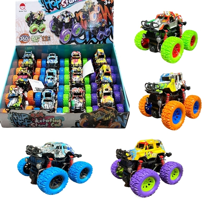 Kit 12 Carrinho Monster Truck 4X4 Miniatura Pick Up Bigfoot Fricção