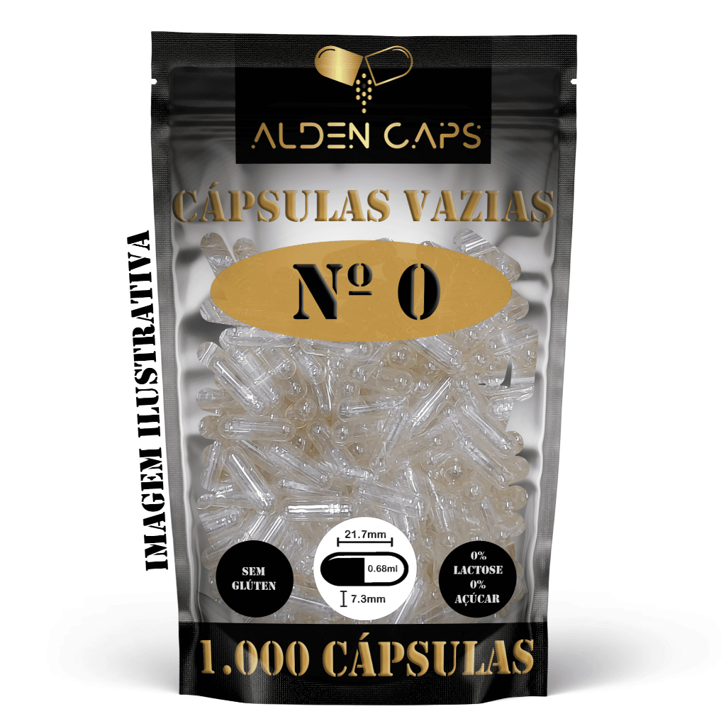 1.000 Cápsulas Vazias de Gelatina Nº 0 (500mg) em Oferta na Shopee