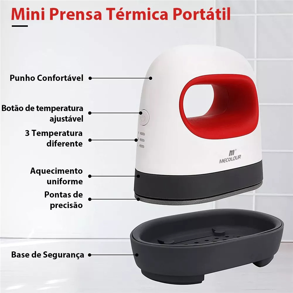 Mini prensa térmica portátil para impressão de camisetas Mecolour - Computers & Accessories