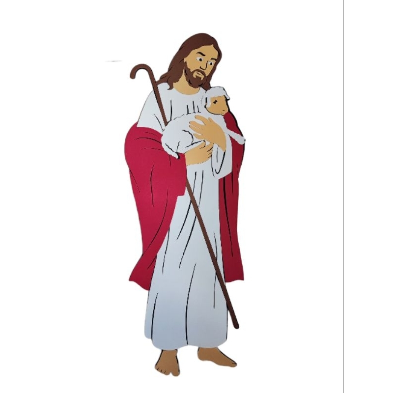 Painel Jesus Cristo em Eva com 1 metro de Altura Decoração Igreja Eucaristia Bom Pastor