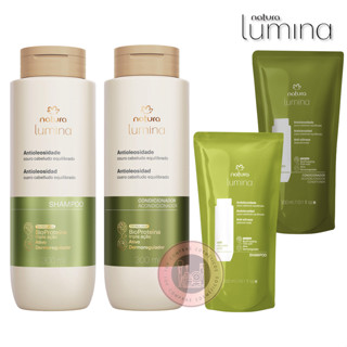 Linha Cabelos Oleosos Lumina: Shampoo Equilibrante e Condicionador Suave 300ml (Regular ou Refil - Antioleosidade) em Oferta na Shopee