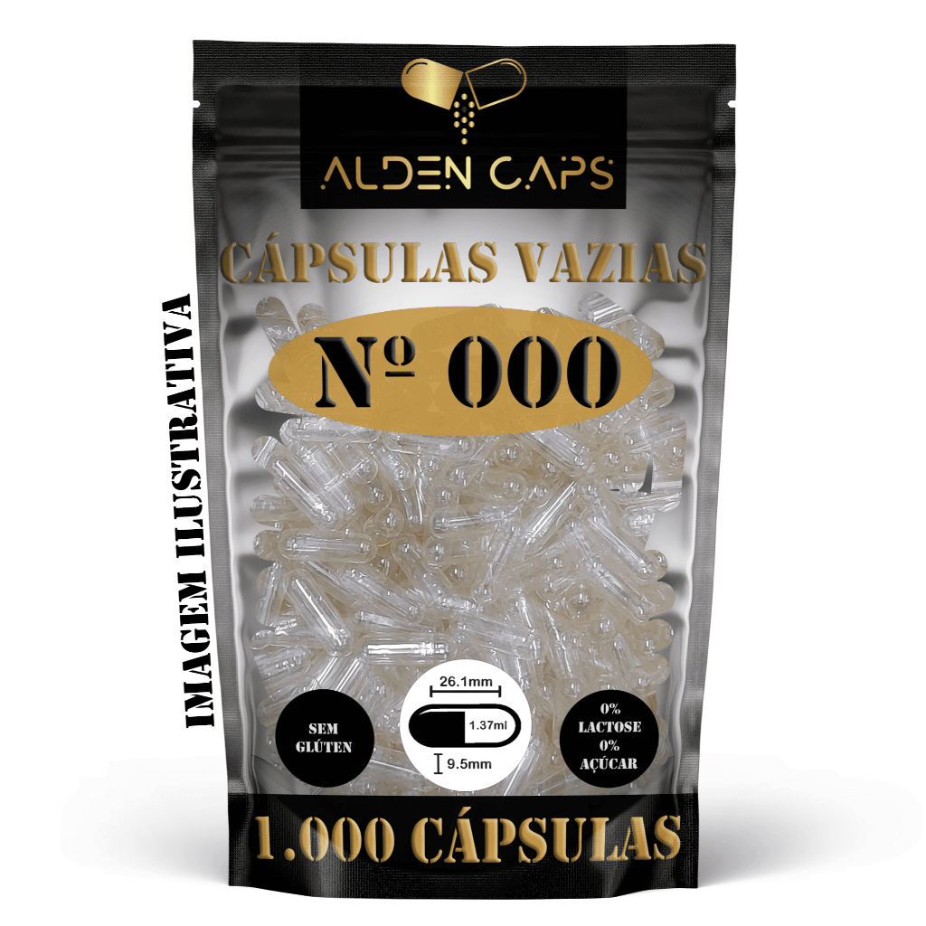 1.000 Cápsulas Vazias de Gelatina  Nº 000 (1.400mg) em Oferta na Shopee