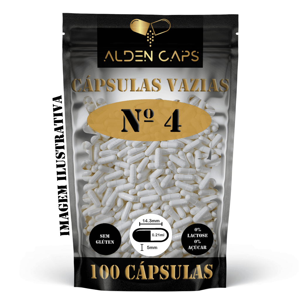 100 Cápsulas Vazias de Gelatina Nº 4 (100mg) em Oferta na Shopee