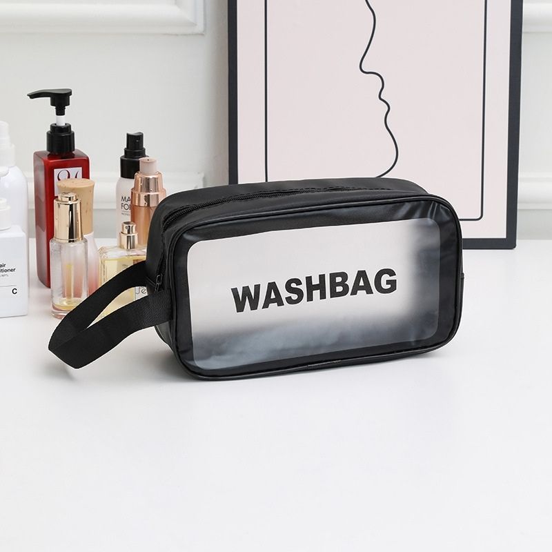 Preto Bolsa Nécessaire De Maquiagem Portátil Para Viagem Portátil à Prova d'águaBolsa Necessaire Para Maquiagem Cosméticos Divisória Mala Viagem Trompete