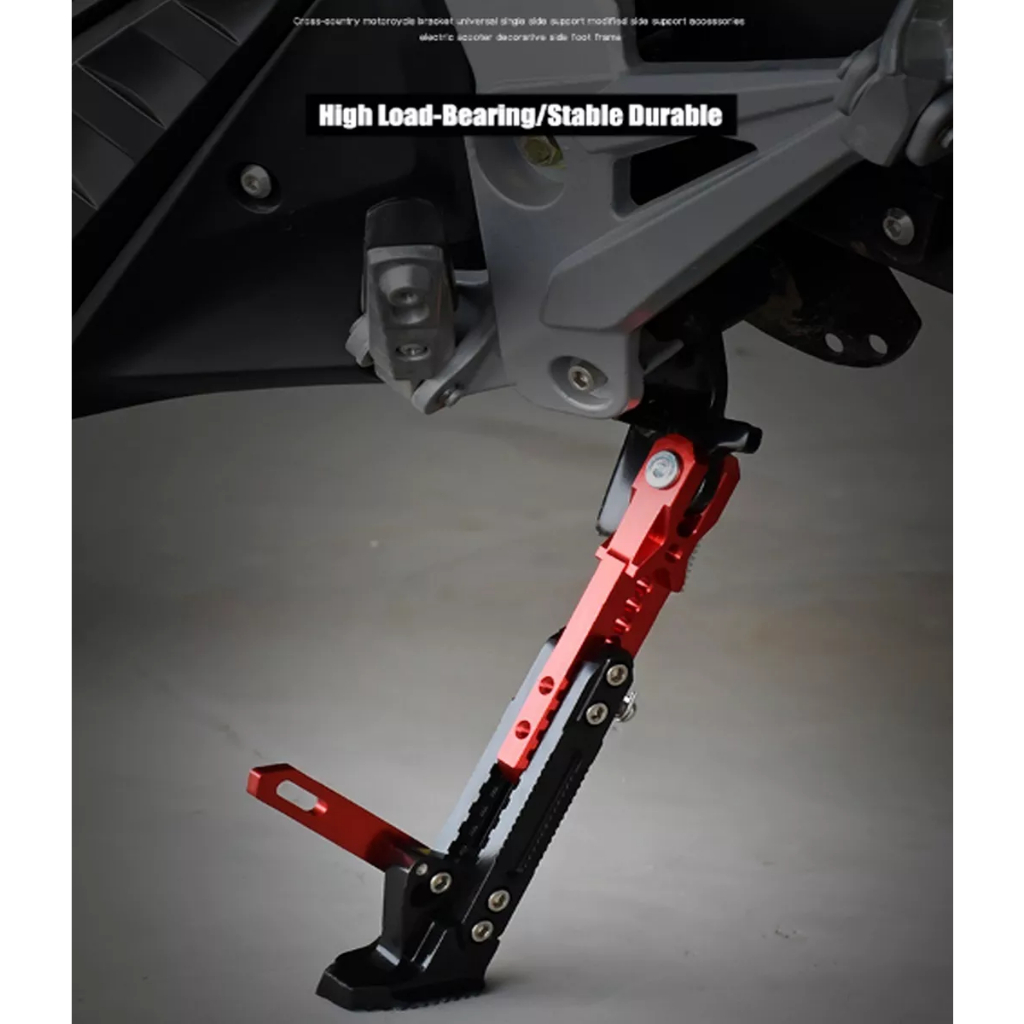 Descanso para Moto Cavalete Pezinho Regulável Universal Esportivo com Mola