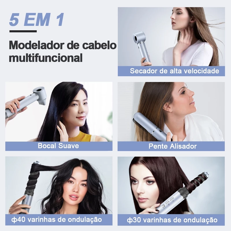 Secador de Cabelo Gokoco 5 em 1 GD023 Multifuncional — foto 3