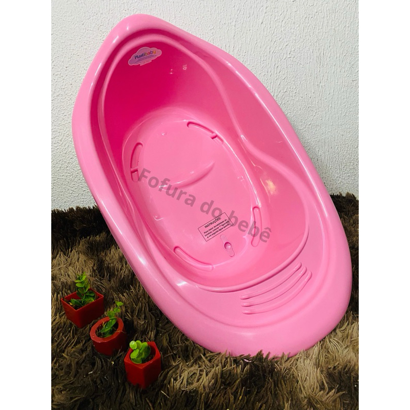 Banheira Infantil 22 litros menino menina com porta sabonete resistente