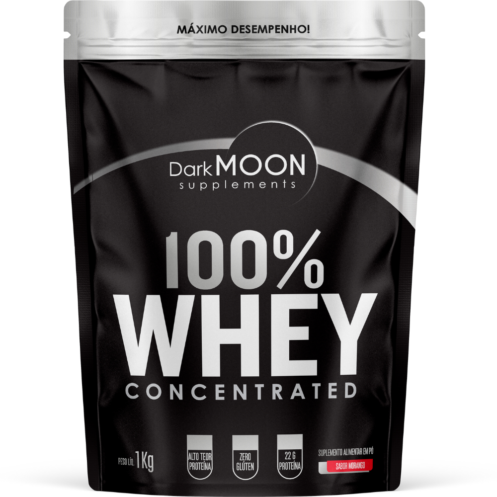 Detalhes do Kit Creatina Monohidratada Pura 300g + 100% Whey Concentrated Refil1kg - Darkmoon