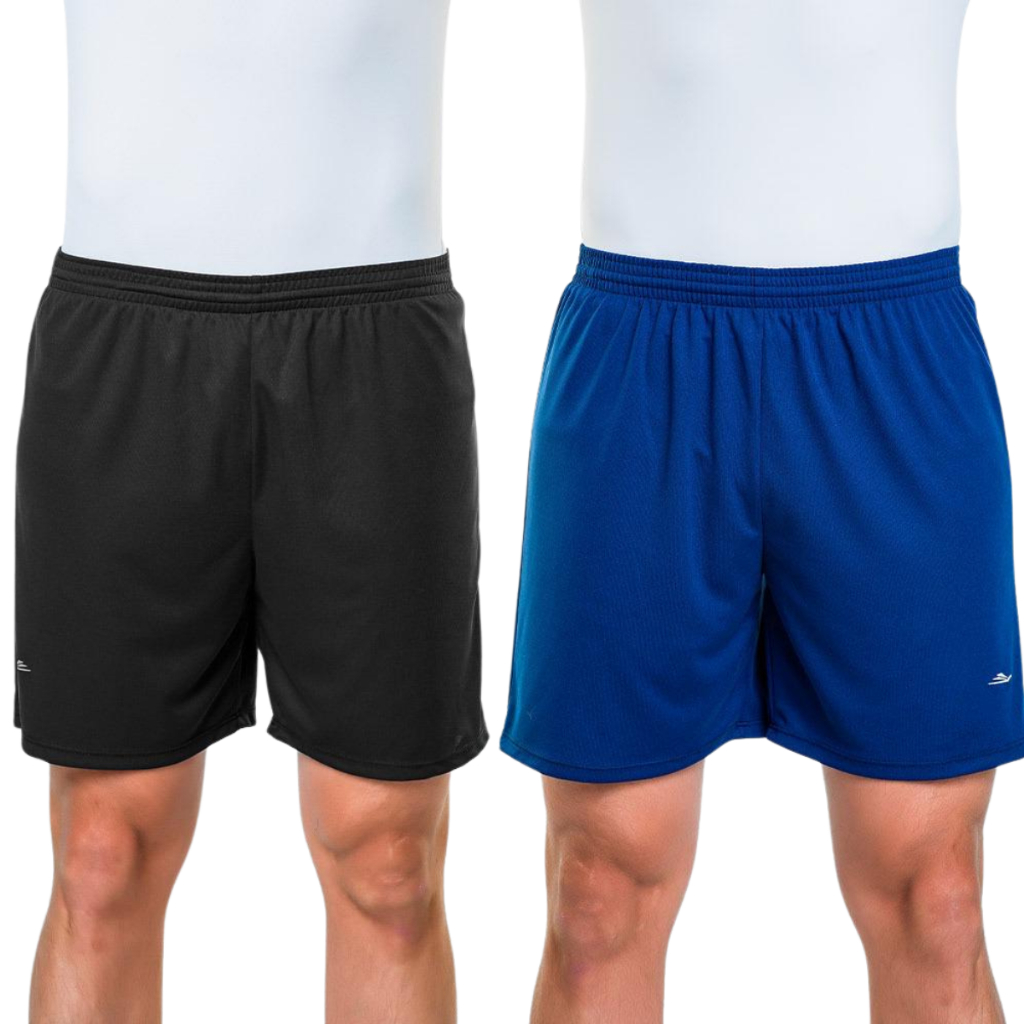 Kit 2 Shorts Calção Masculino Plus Size Elite P Ao G6 Tamanho 38 Ao 72 Futebol Praia Academia C/ Cueca Interna Esportivo